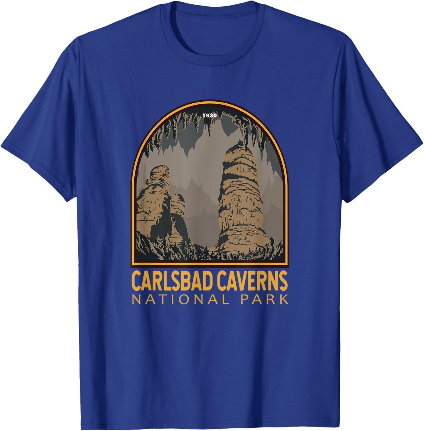 Carlsbad Caverns National Park Vintage Emblem T-Shirt - T-Shirt | Royal