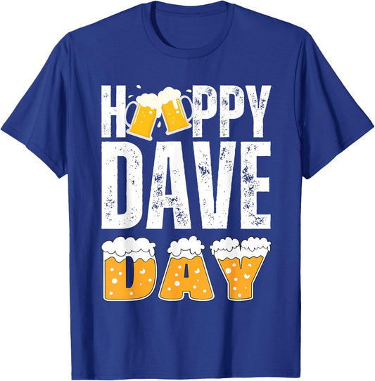 DAVE Name Matching Birthday Beer Funny Christmas Gifts Idea T-Shirt - T-Shirt | Royal