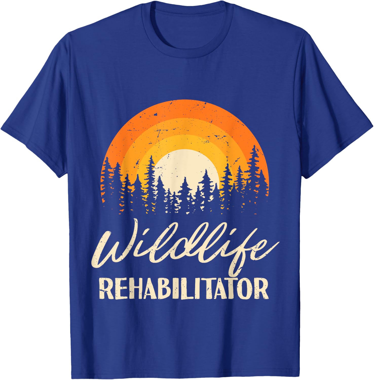Vintage Wildlife Rehabilitator Rehabilitation Wildlife Day T-Shirt - T-Shirt | Royal