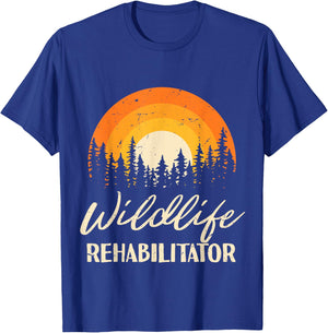 Vintage Wildlife Rehabilitator Rehabilitation Wildlife Day T-Shirt - T-Shirt | Royal