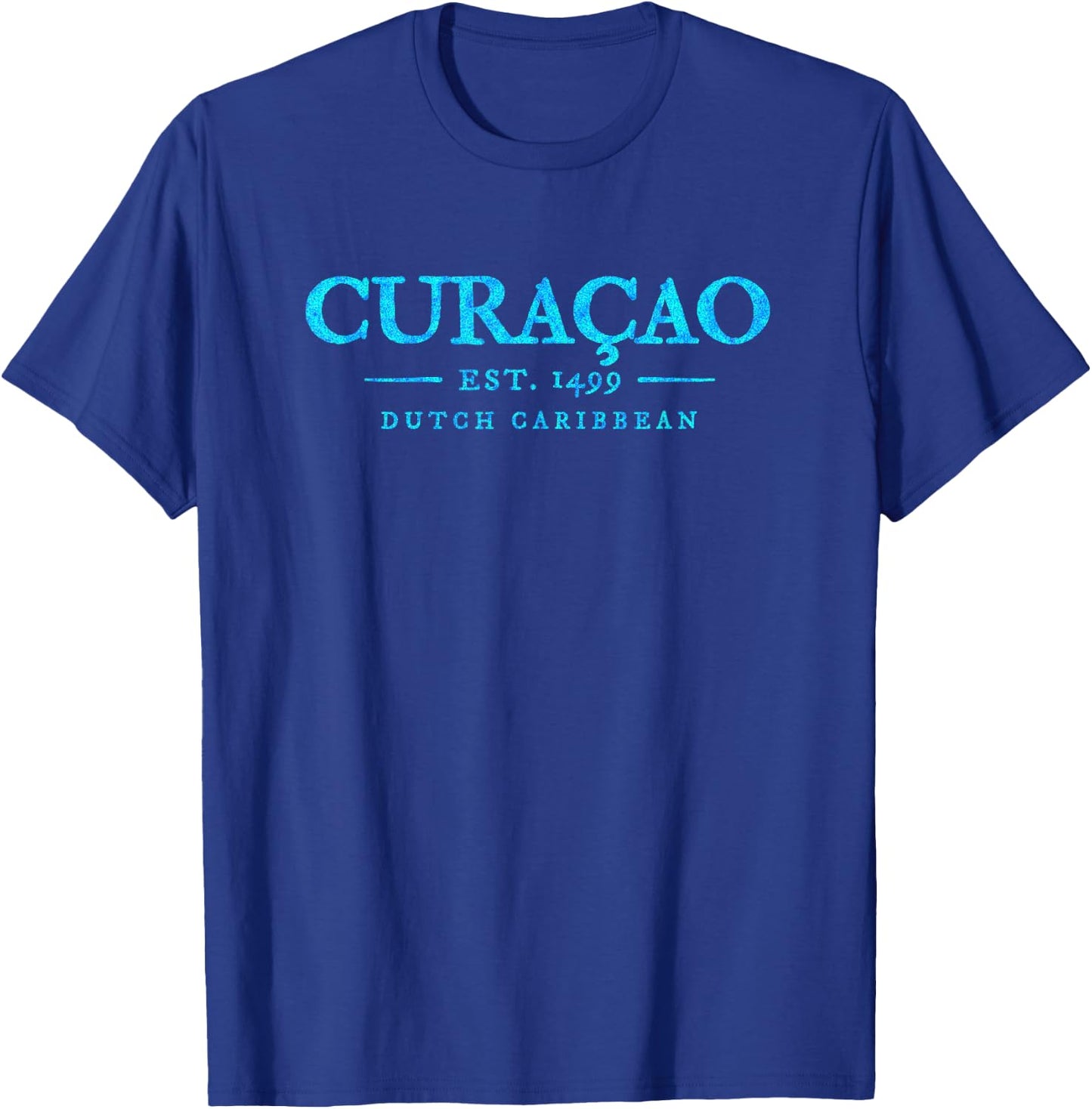 Colourful Curacao Retro Throwback Souvenir on the T-Shirt - T-Shirt | Royal
