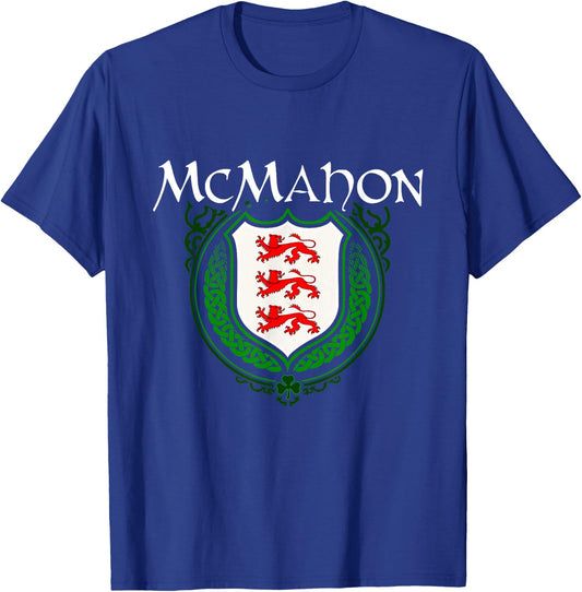 McMahon Surname Irish Clan Tartan Badge Ireland T-Shirt - T-Shirt | Royal