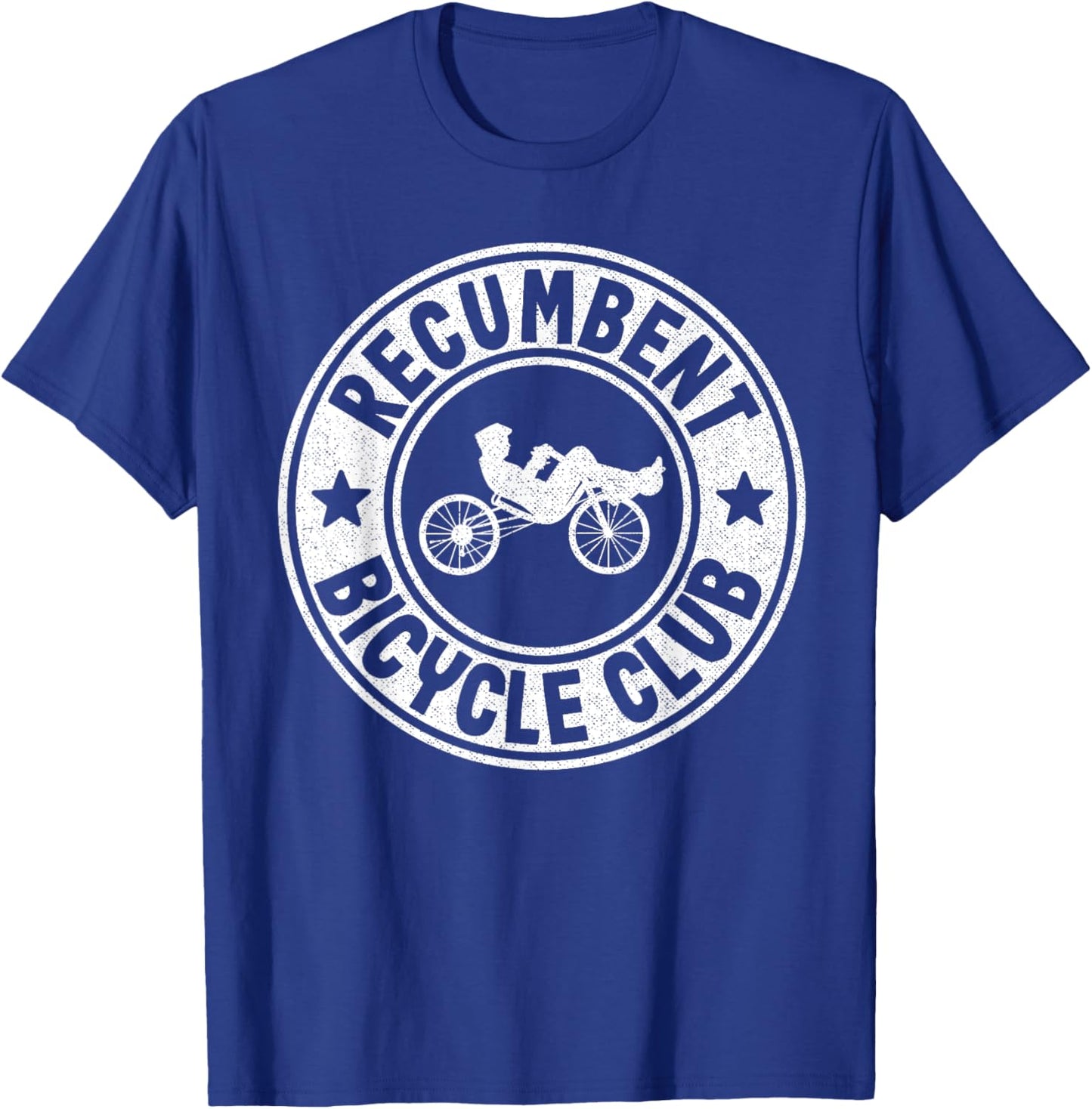 Recumbent Bicycle Club Logo Trike Bike Velomobile Cyclist T-Shirt - T-Shirt | Royal