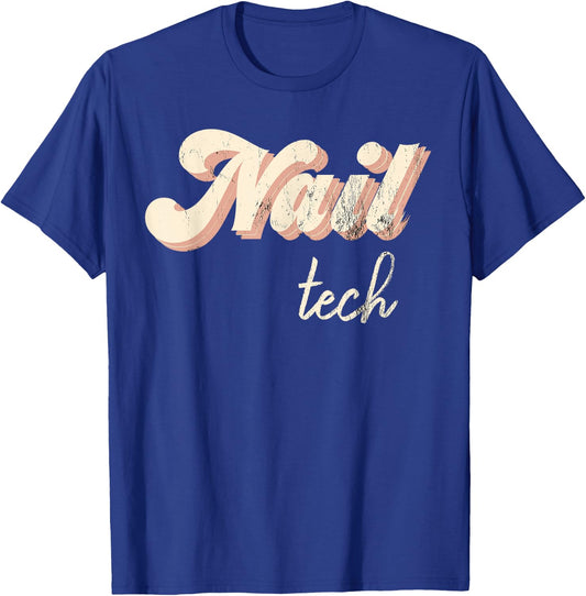 Vintage Nail Technician Retro Nail Hustler Nail Tech T-Shirt - T-Shirt | Royal