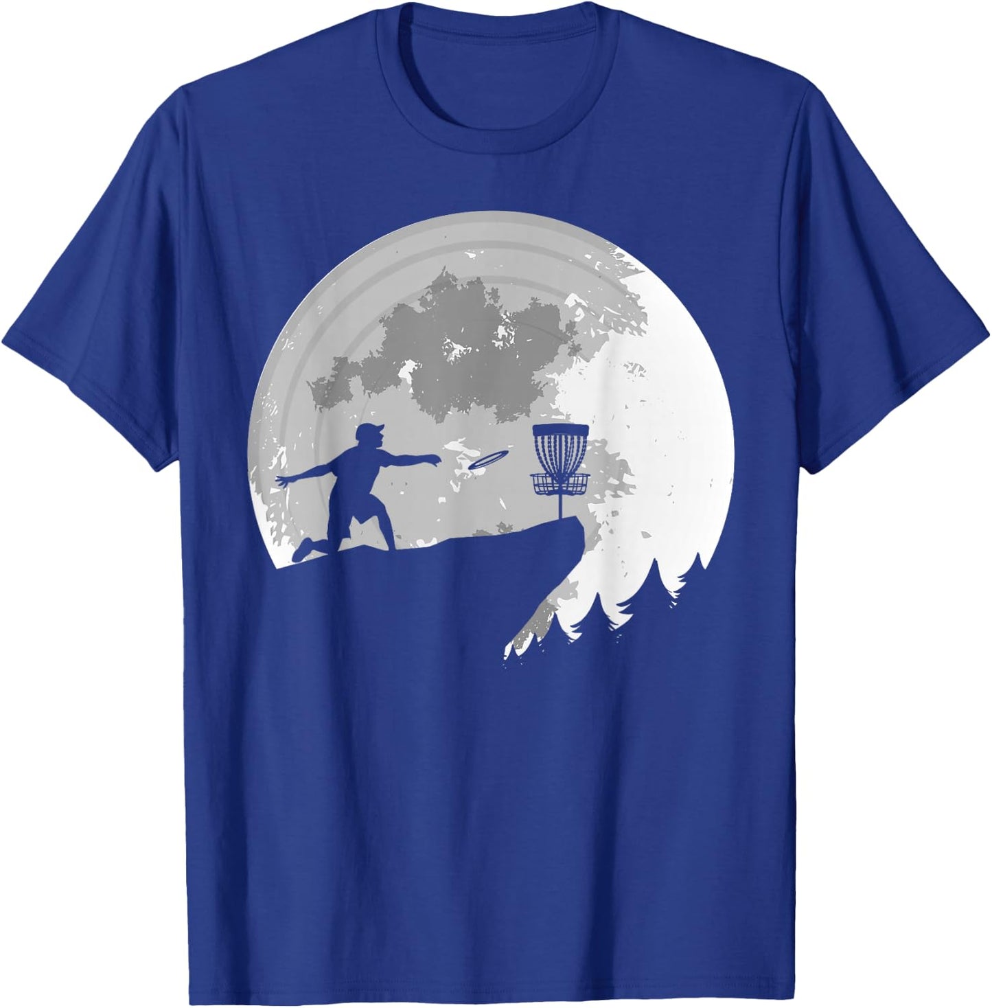 Disc Golfing Funny Full Moon Disc Golf Men T-Shirt - T-Shirt | Royal