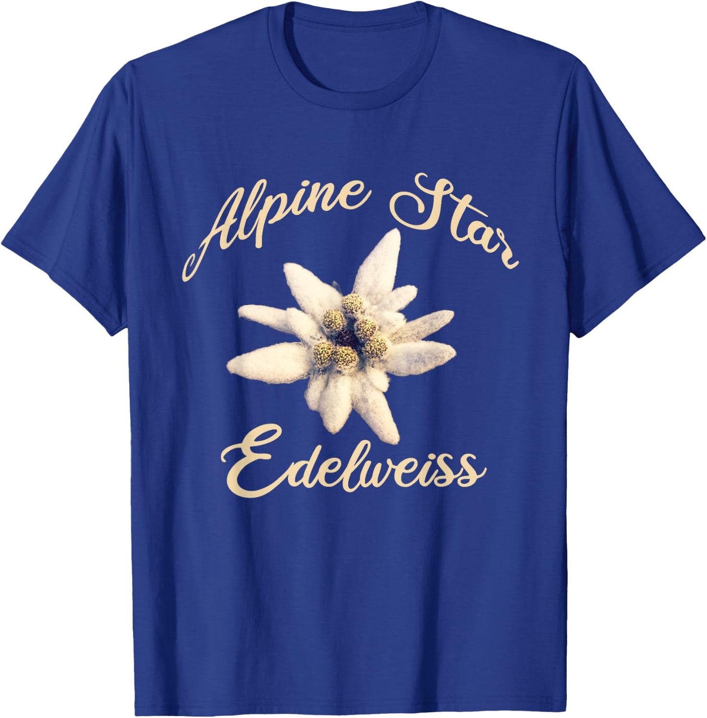 Edelweiss Alpine Star in Vintage Design T-Shirt - T-Shirt | Royal