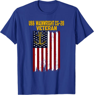 USS Wainwright CG-28 Cruiser Veterans Day Father's Day T-Shirt - T-Shirt | Royal