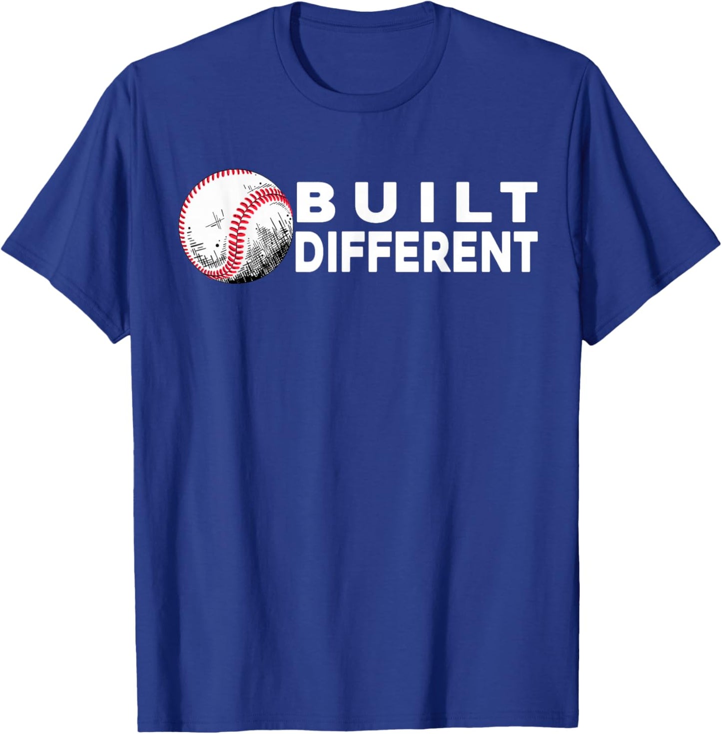 Built Different - Baseball Awsome T-Shirt - T-Shirt | Royal