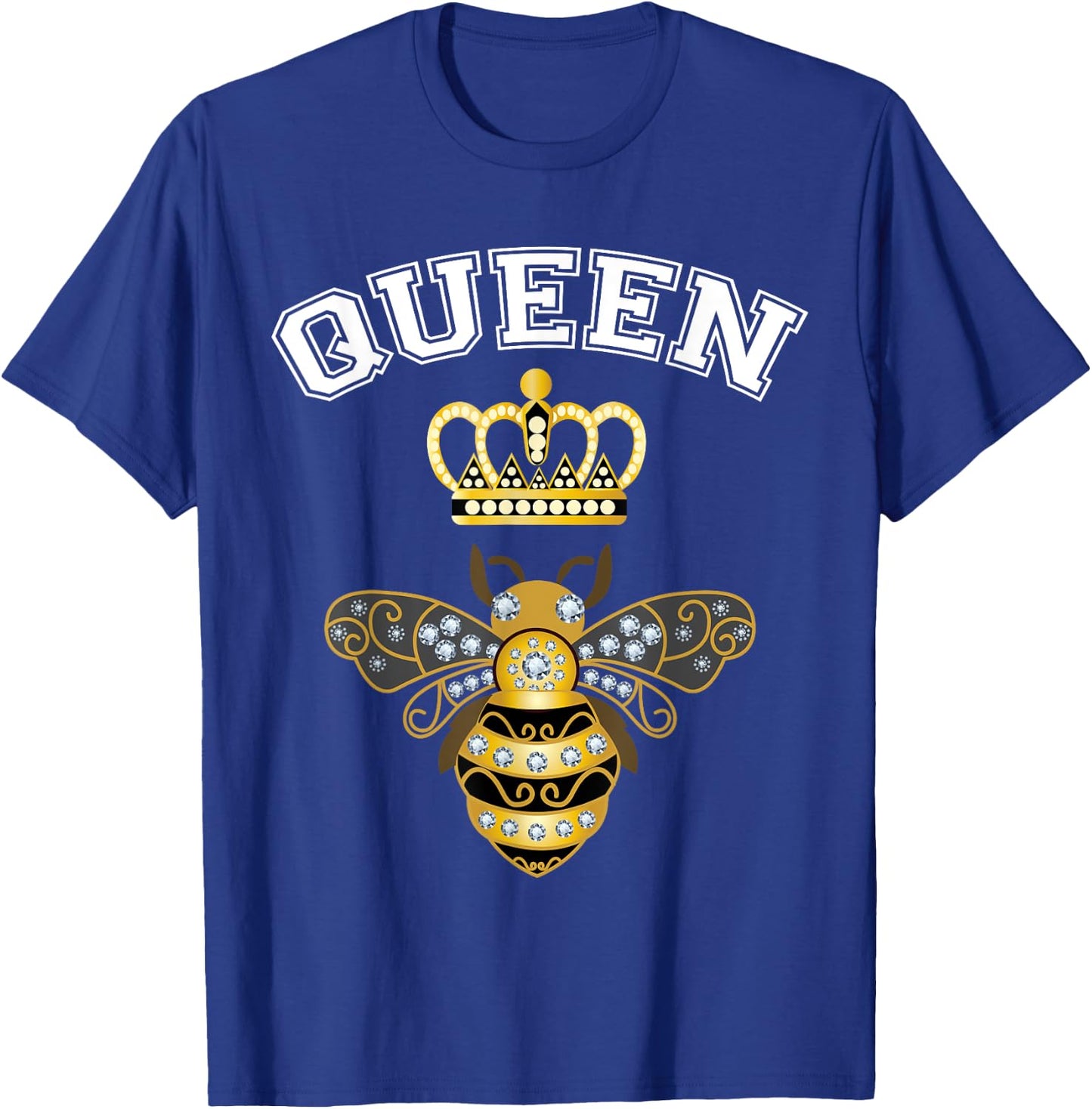 Queen Bee Crown Women Men Girls Honey Hive Beekeeping Bee T-Shirt - T-Shirt | Royal