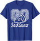 Go Cheer Indians Sports Name Gifts Men Women Boy Girl T-Shirt - T-Shirt | Royal