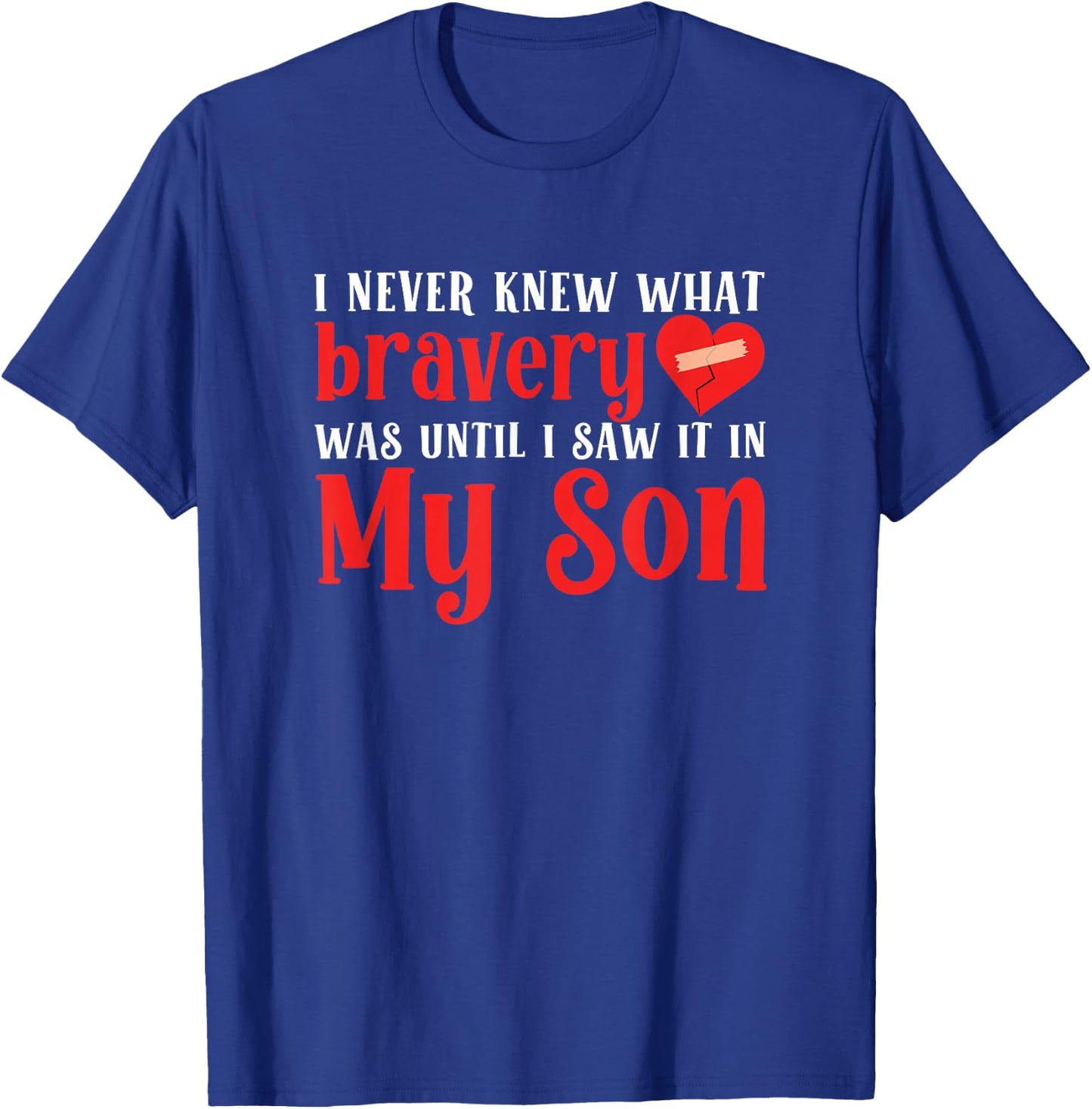 My Son CHD Warrior Mother Congenital Heart Disease CHD Mom T-Shirt - T-Shirt | Royal