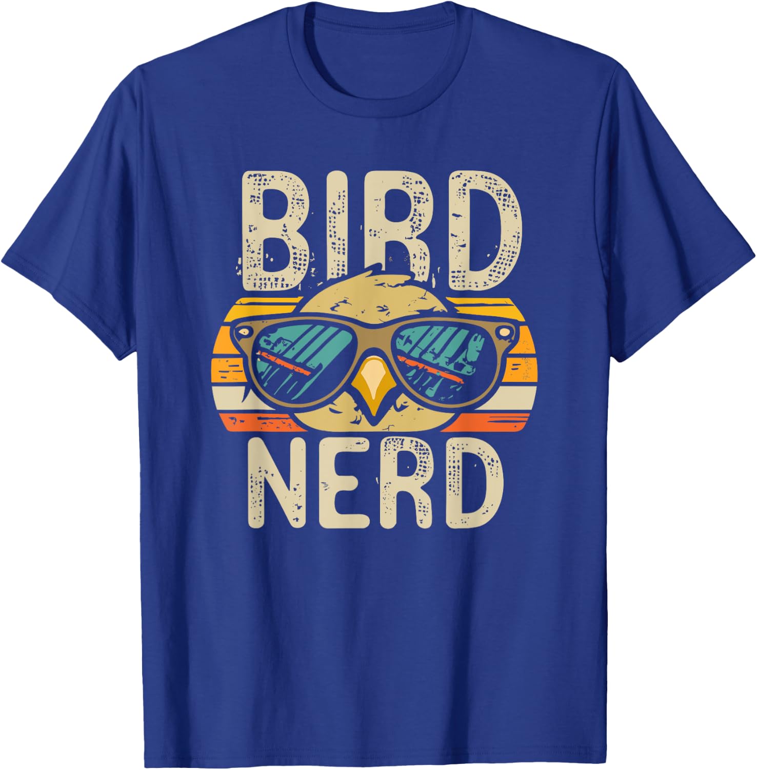 I heart Birds Funny Bird Nerd Vintage Retro Sunset Cute T-Shirt - T-Shirt | Royal