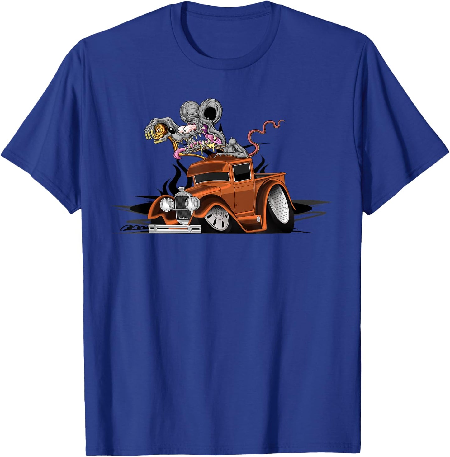 DigiRods Rat Rod Racer 1930s Hot Rod Truck Cartoon Car T-Shirt - T-Shirt | Royal