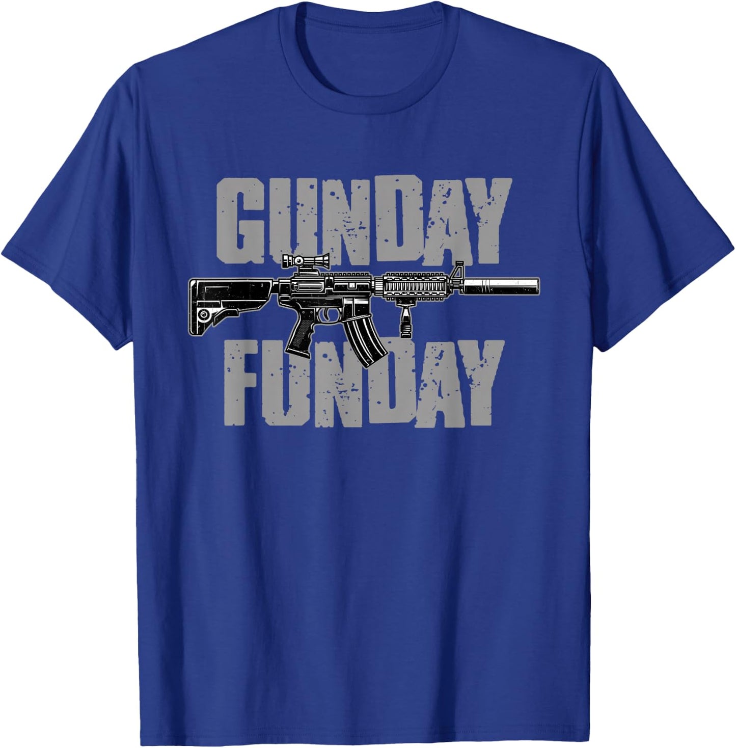 Gunday FUNDAY Funny Shooting Range Day Pro 2A Men T-Shirt - T-Shirt | Royal