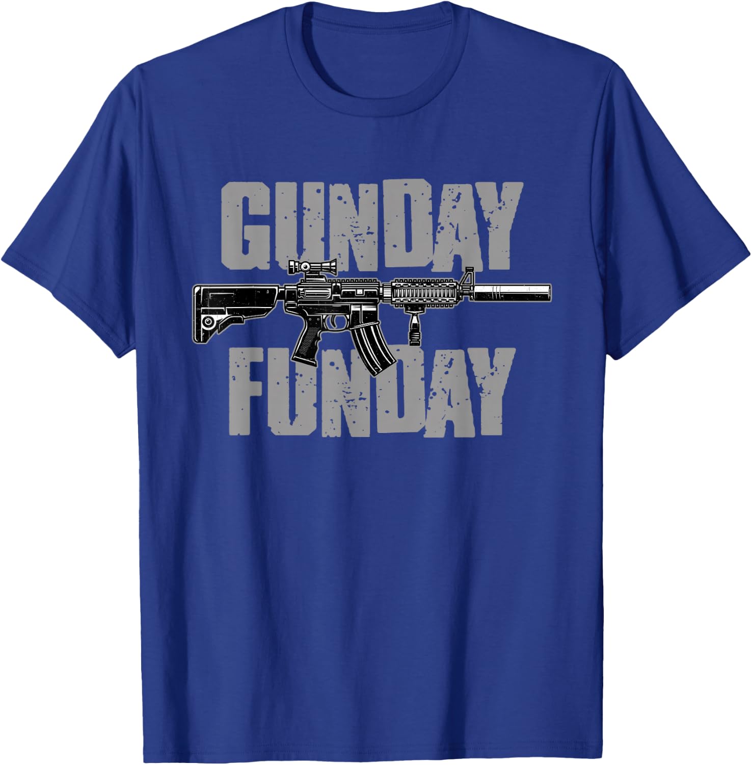 Gunday FUNDAY Funny Shooting Range Day Pro 2A Men T-Shirt - T-Shirt | Royal