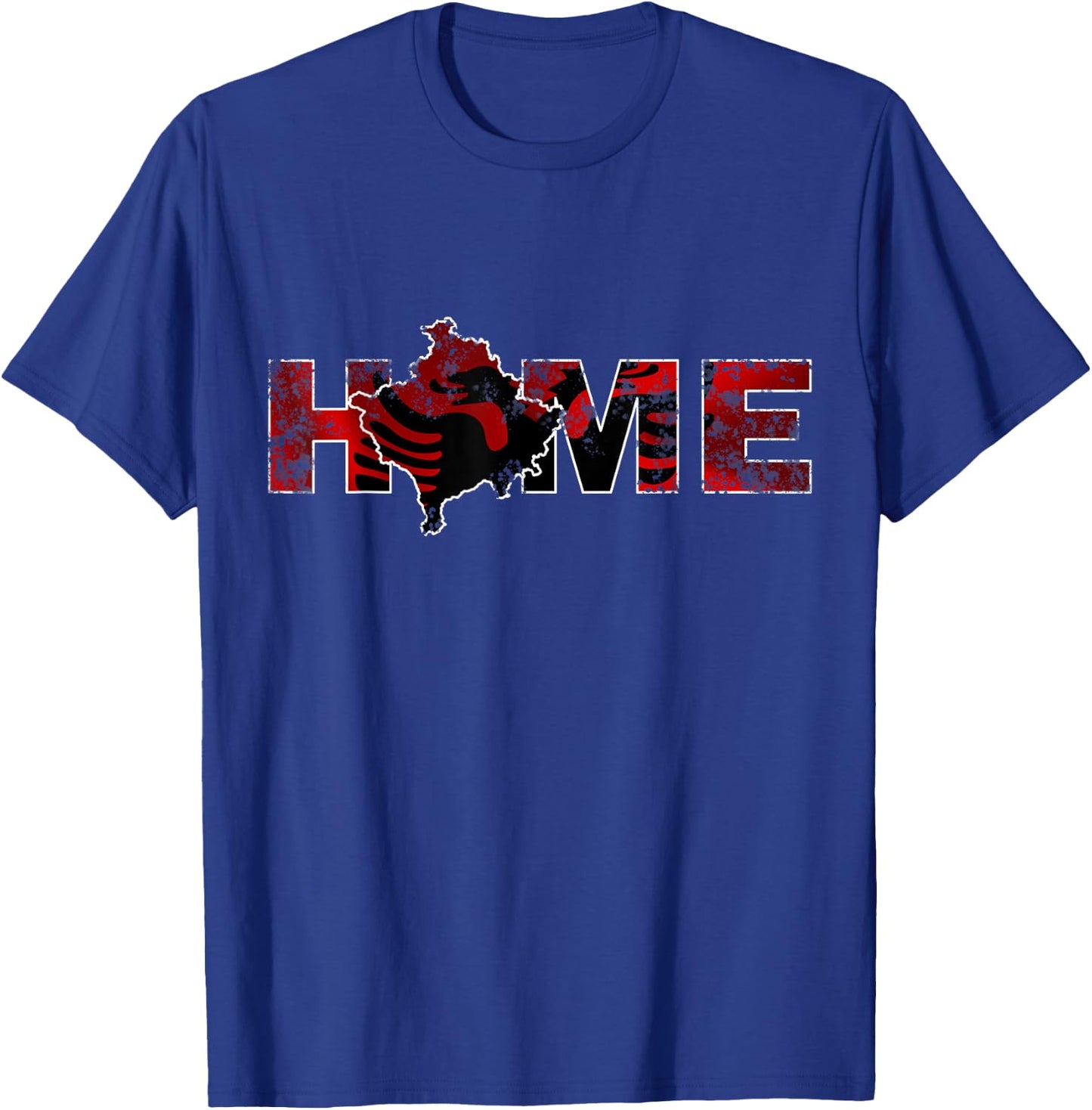 Kosovo Uck - Albania uqk Home Retro T-Shirt - T-Shirt | Royal
