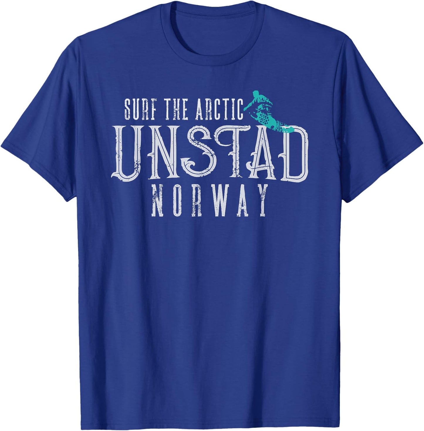 Surf The Arctic Unstad Norway Lofoten Islands Surfing Travel T-Shirt - T-Shirt | Royal