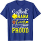Softball Nana Proud Nana Of A Softball Player T-Shirt - T-Shirt | Royal