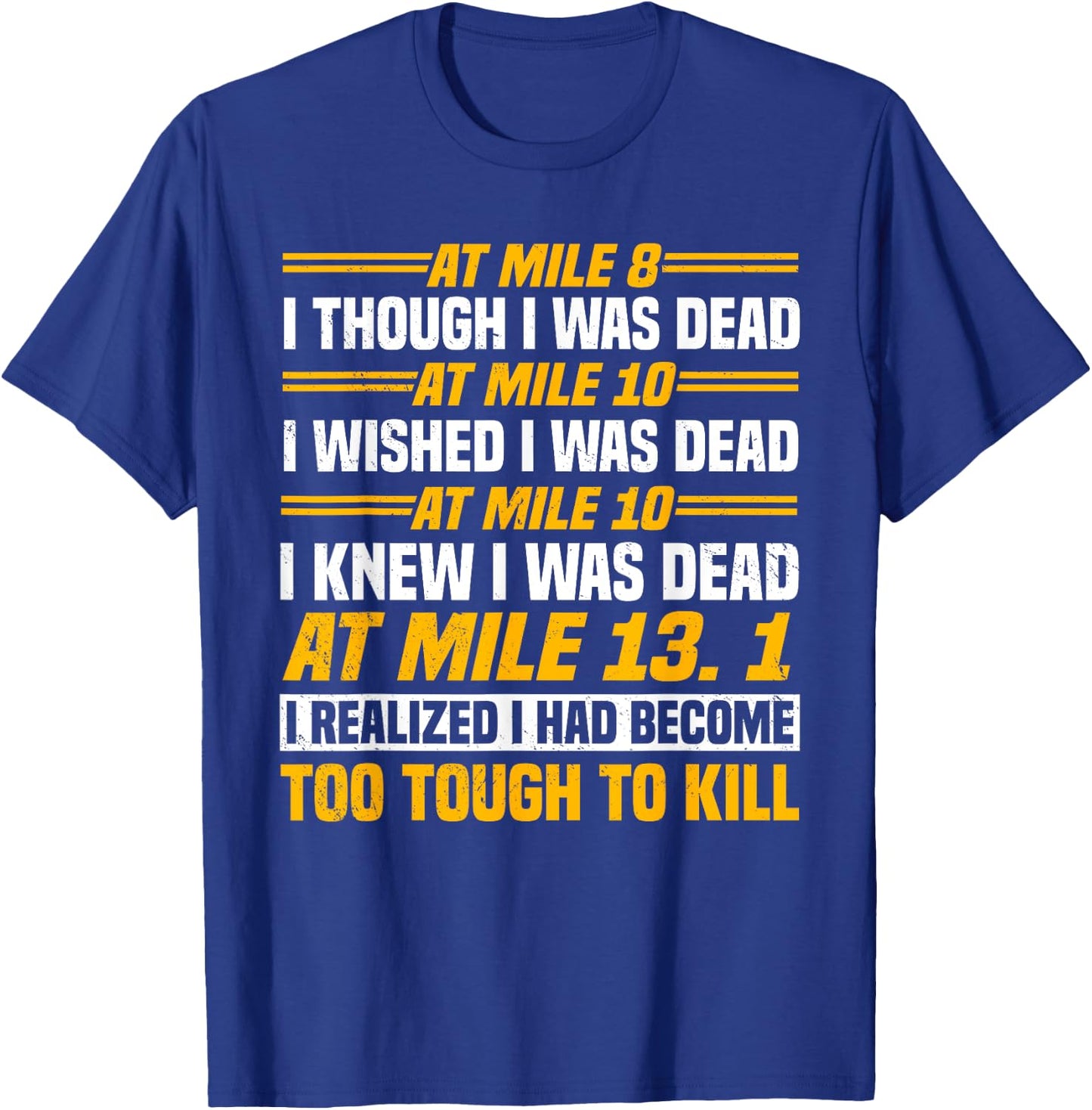 Marathoner Marathon Running Shoes Foot Race Runner T-Shirt - T-Shirt | Royal