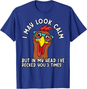 Funny Chicken, Funny Farmer, Chicken Mom, Farming, Chicken T-Shirt - T-Shirt | Royal