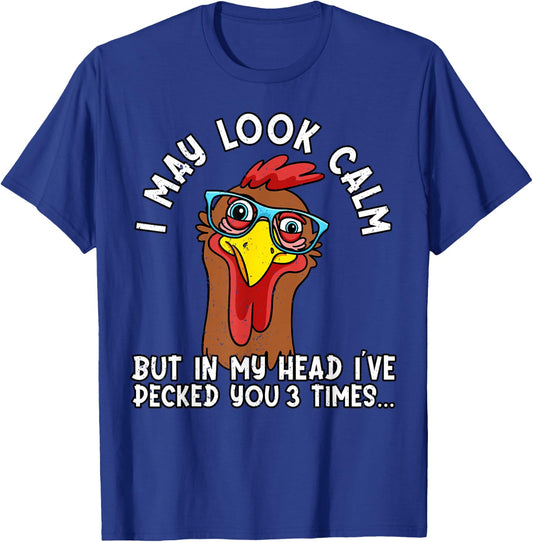 Funny Chicken, Funny Farmer, Chicken Mom, Farming, Chicken T-Shirt - T-Shirt | Royal