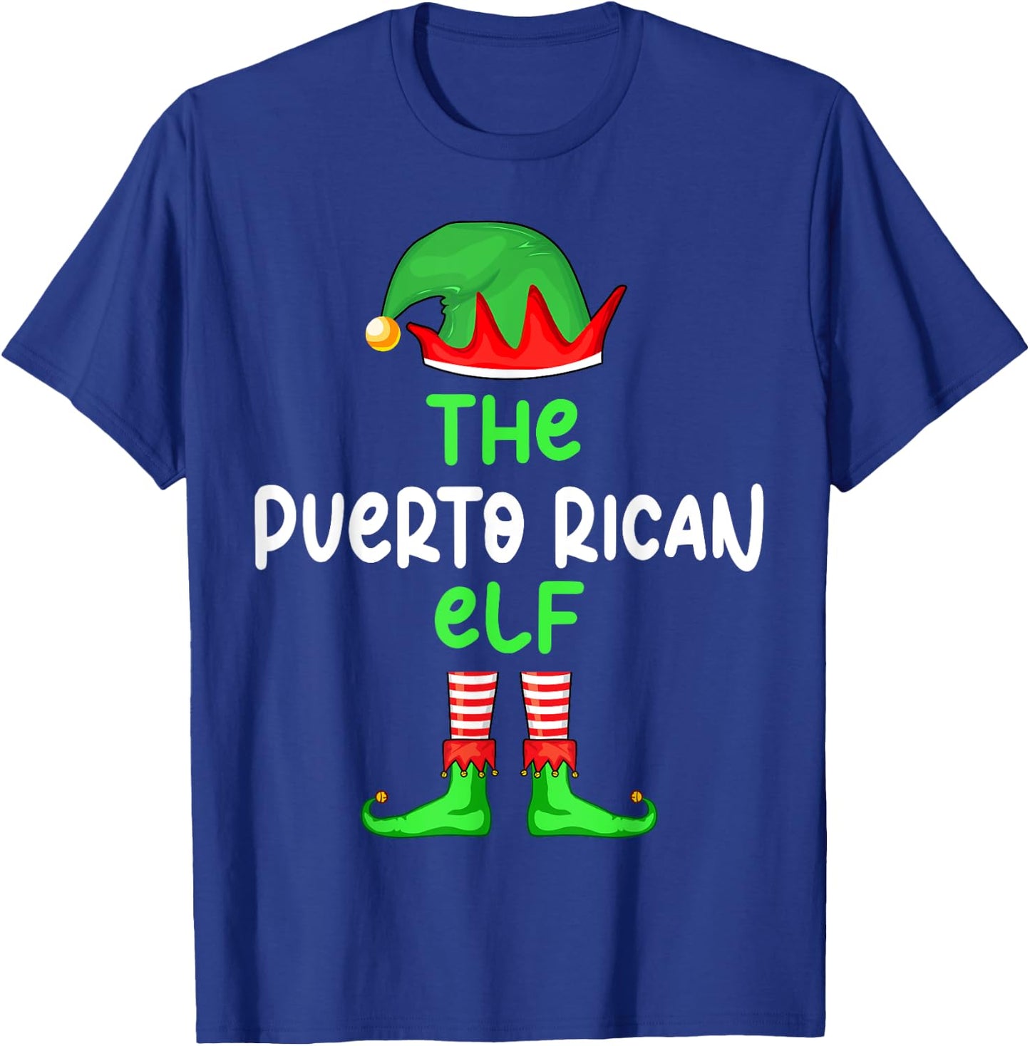 I'm The Puerto Rican Elf Puerto Rico Christmas Funny Pajama T-Shirt - T-Shirt | Royal