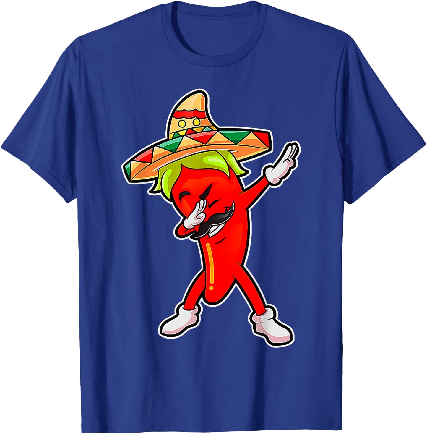 Gift Cute Chili Dabbing Pepper Mexican Hot Jalapeno Dab Gift T-Shirt - T-Shirt | Royal