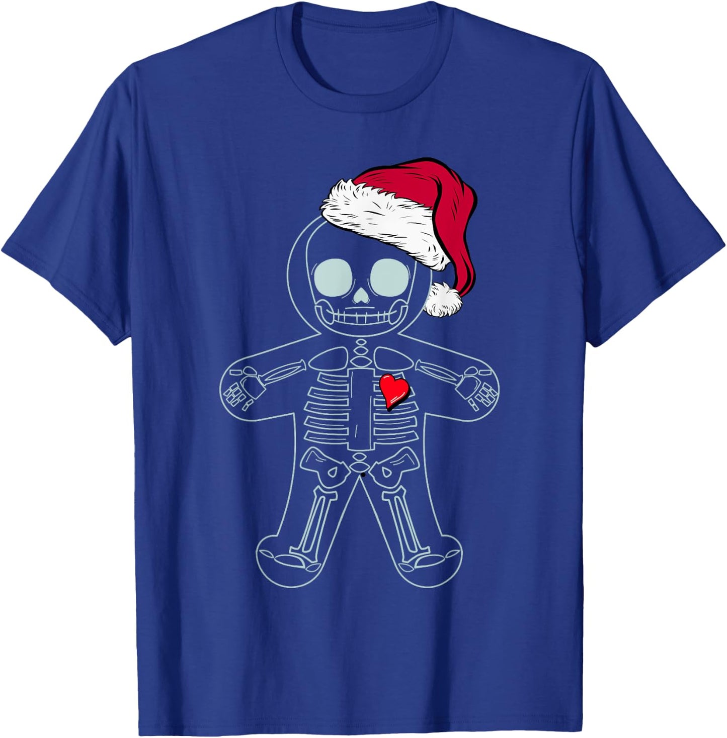 X-Ray Gingerbread Man Skeleton Christmas Nurse Xray Tech T-Shirt - T-Shirt | Royal