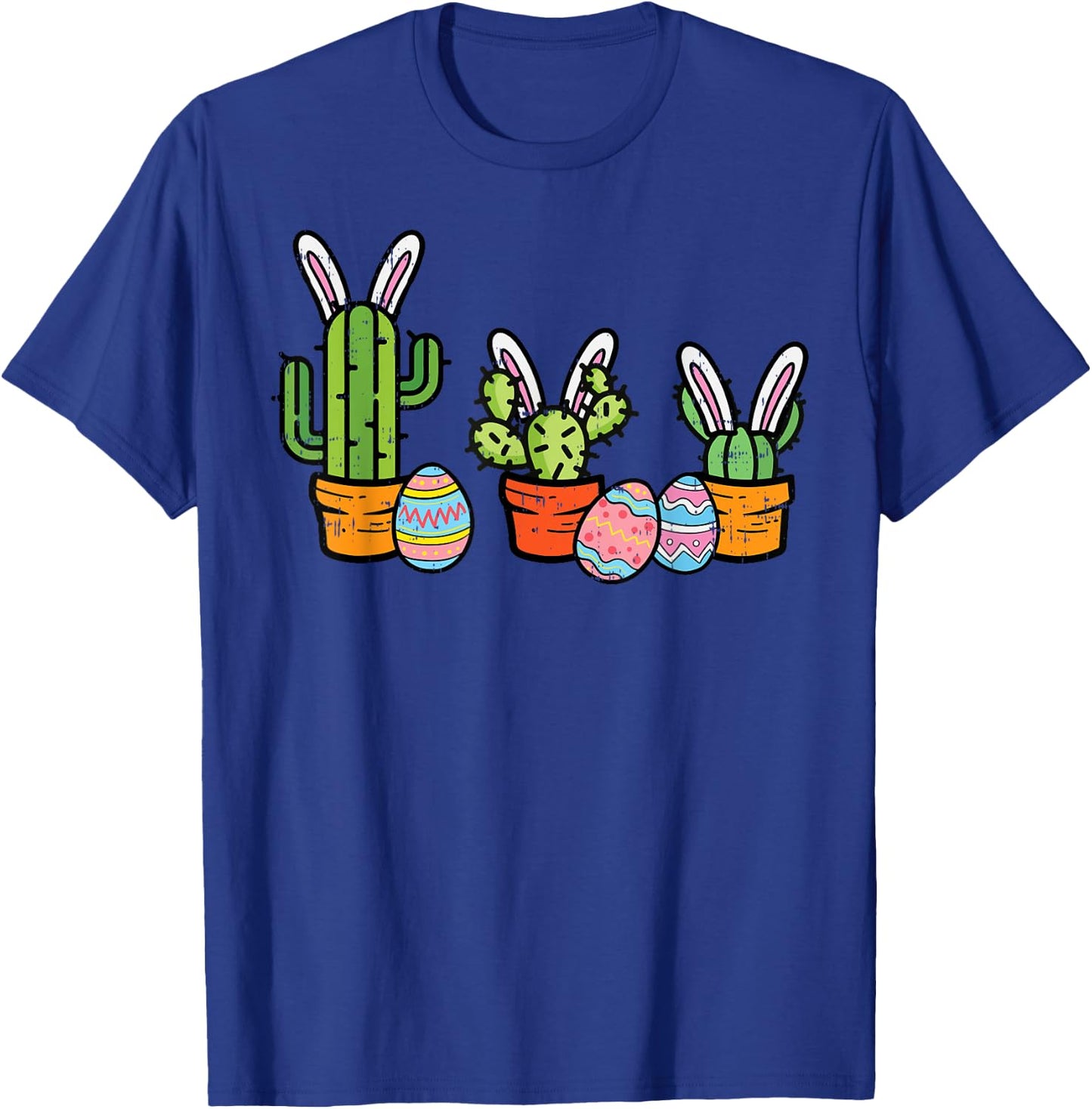 Easter Cactus Bunny Succulent Plant Mexican Men Women Kids T-Shirt - T-Shirt | Royal