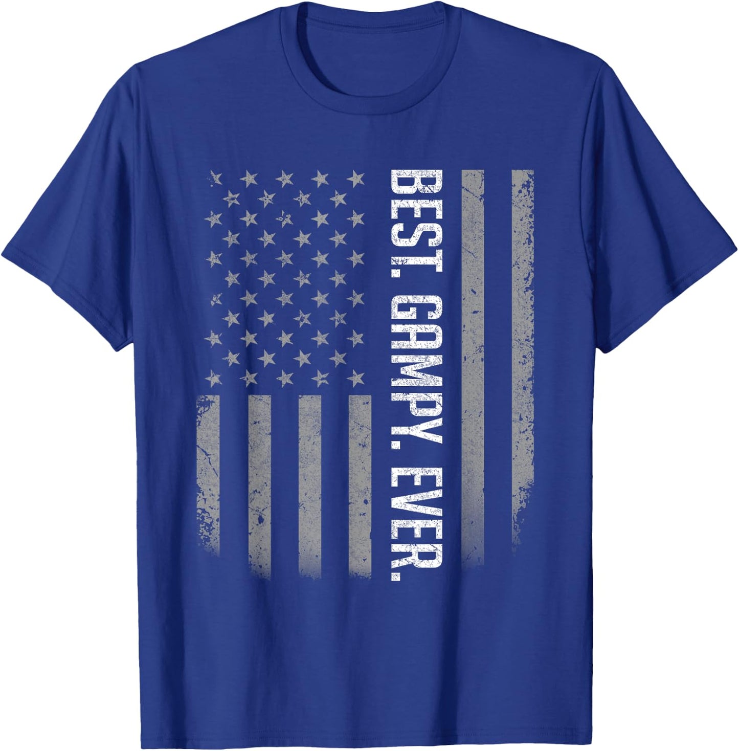 Best Gampy Ever US American Flag Shirt Gift Father's Day T-Shirt - T-Shirt | Royal