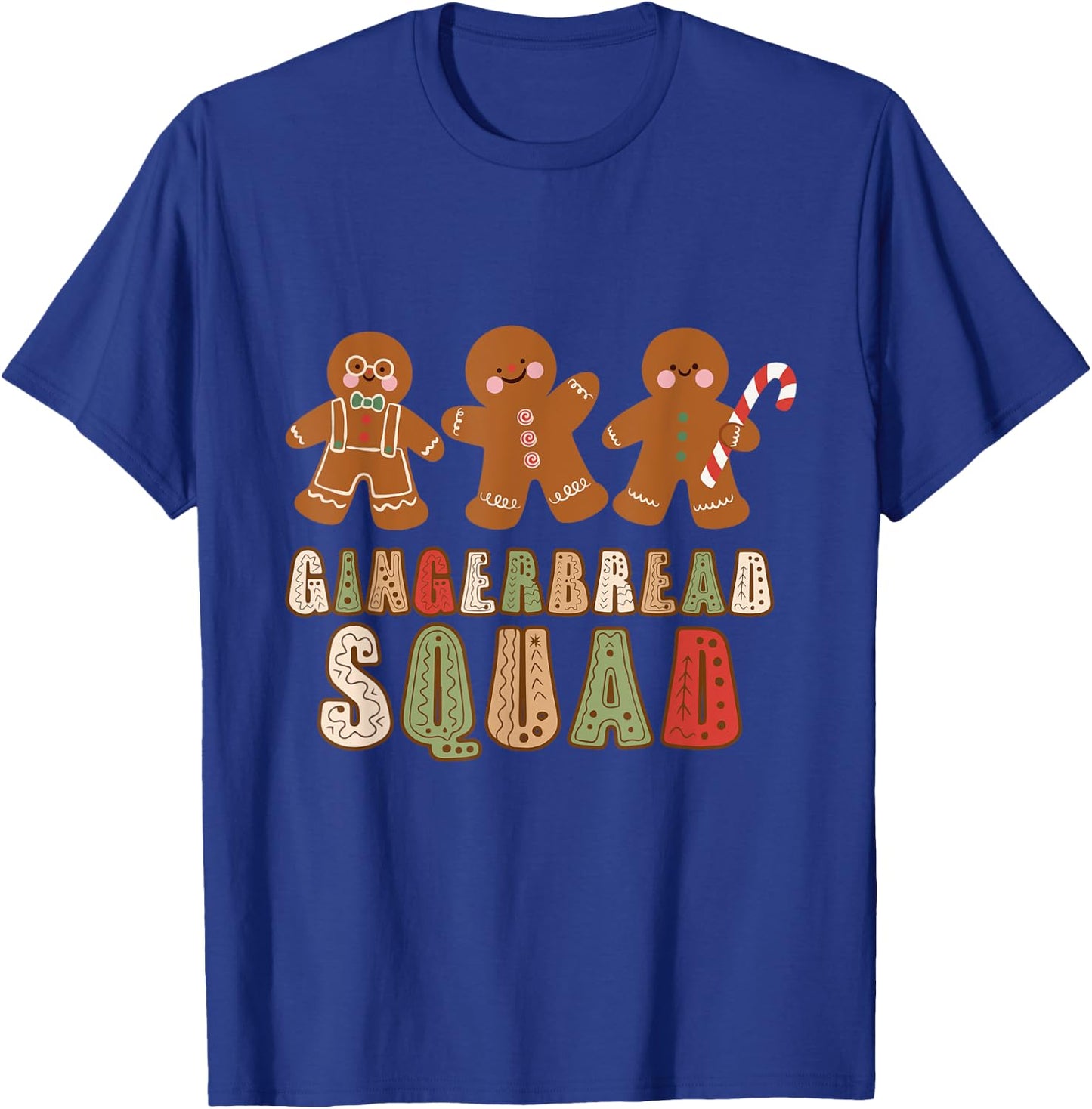 Gingerbread Squad Cute Lover Ginger Bread Cookie T-Shirt - T-Shirt | Royal