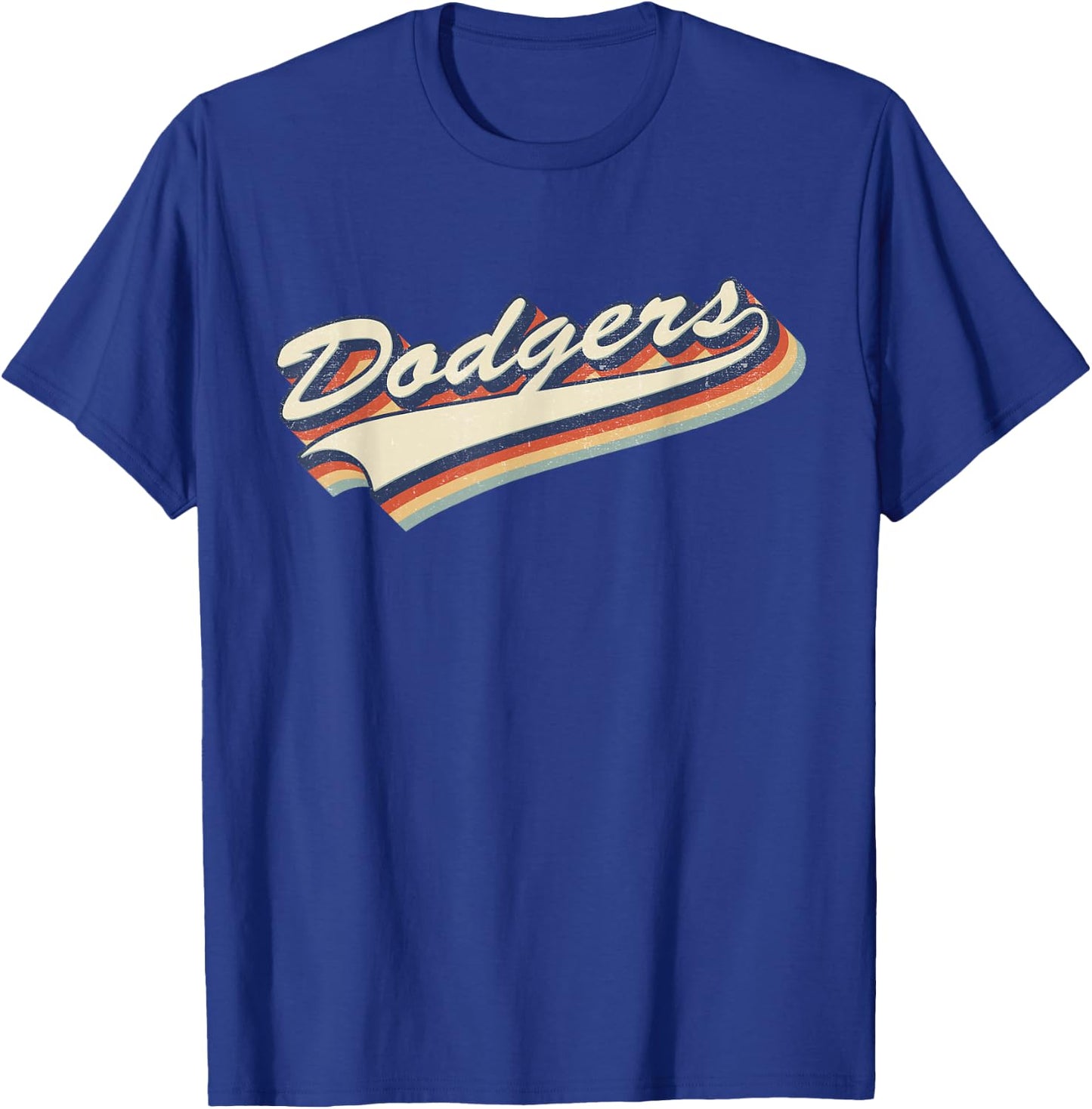Vintage Dodgers Name Retro Style 70s 80s 90s Gift Men Women T-Shirt - T-Shirt | Royal