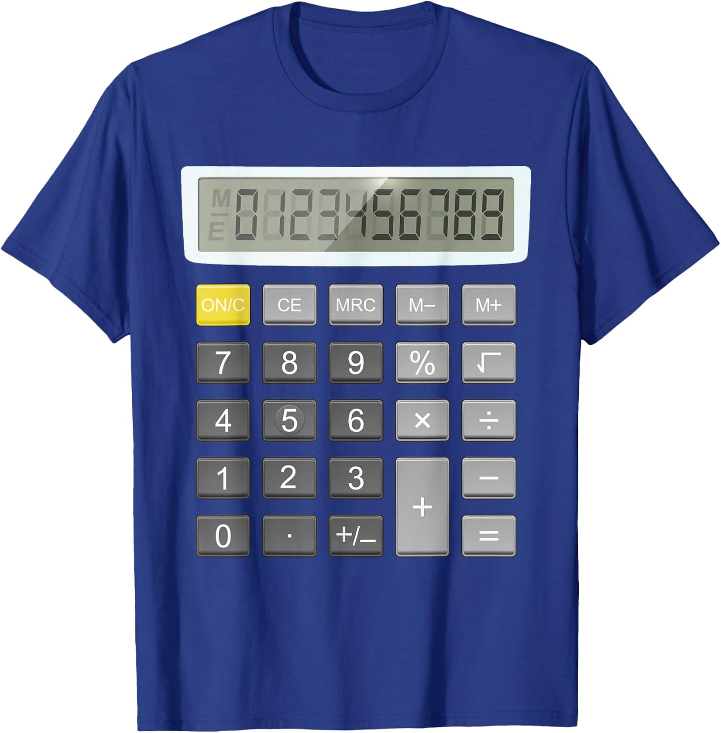 Maths Day Costume Idea for Kids & Calculator Costume T-Shirt - T-Shirt | Royal