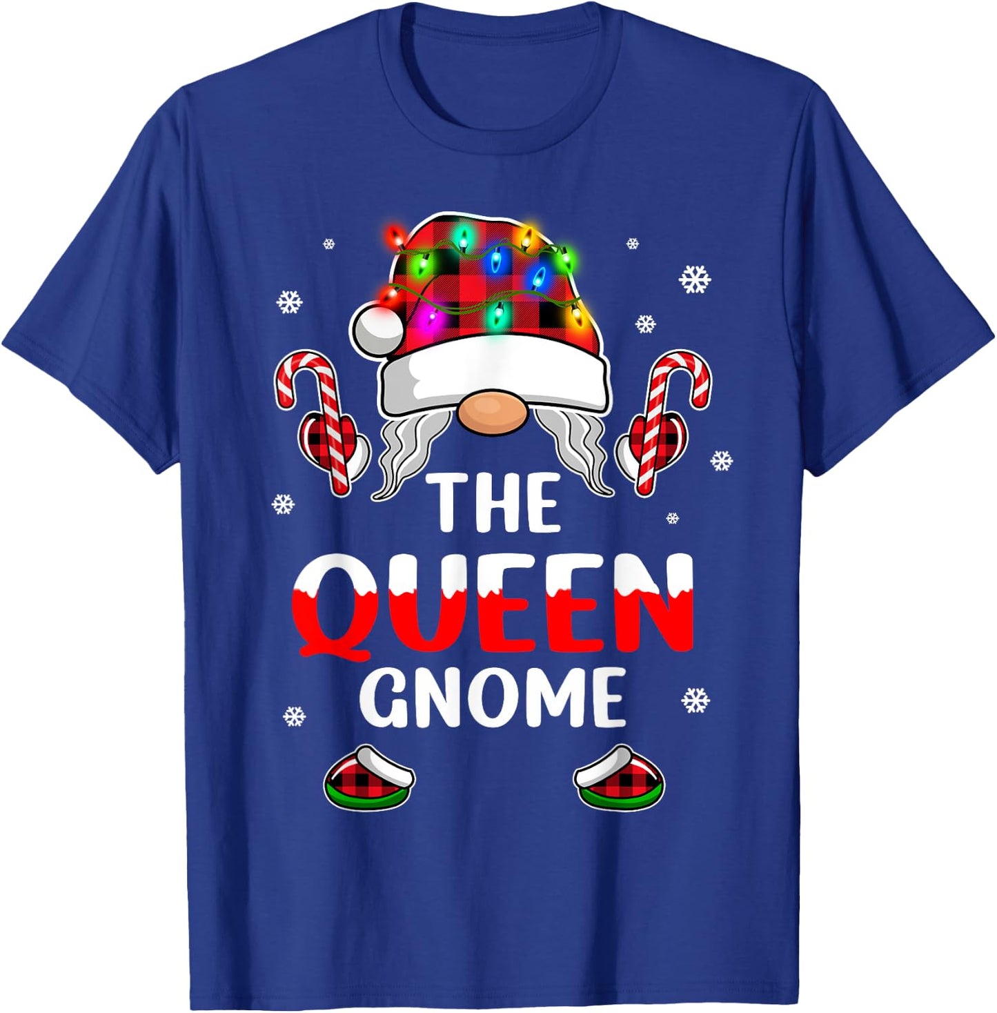 The Queen Gnome Christmas Family Matching Pajama T-Shirt - T-Shirt | Royal