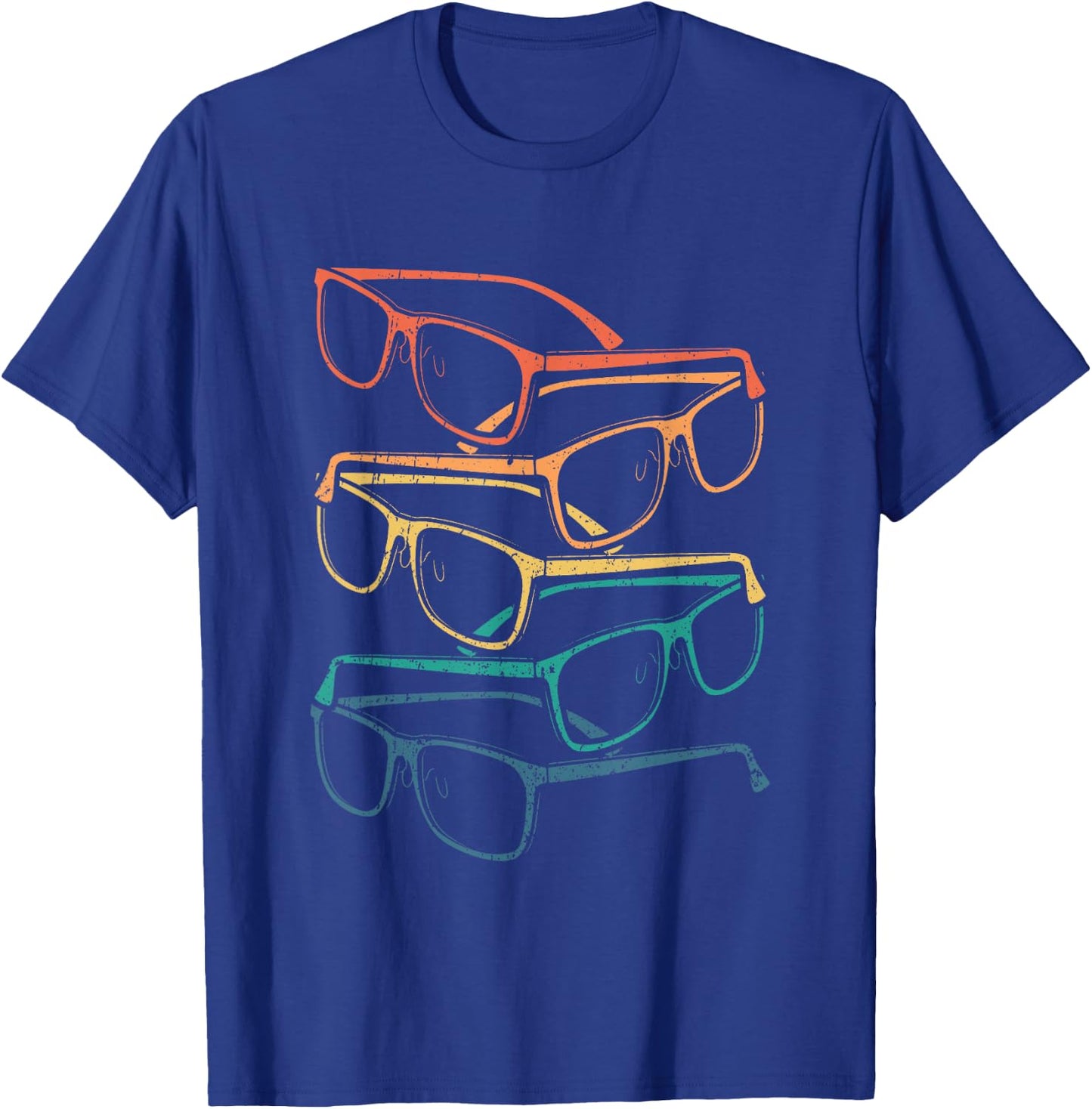 Optician Optometrist Retro Vintage Glasses Eye Glass Doctor T-Shirt - T-Shirt | Royal