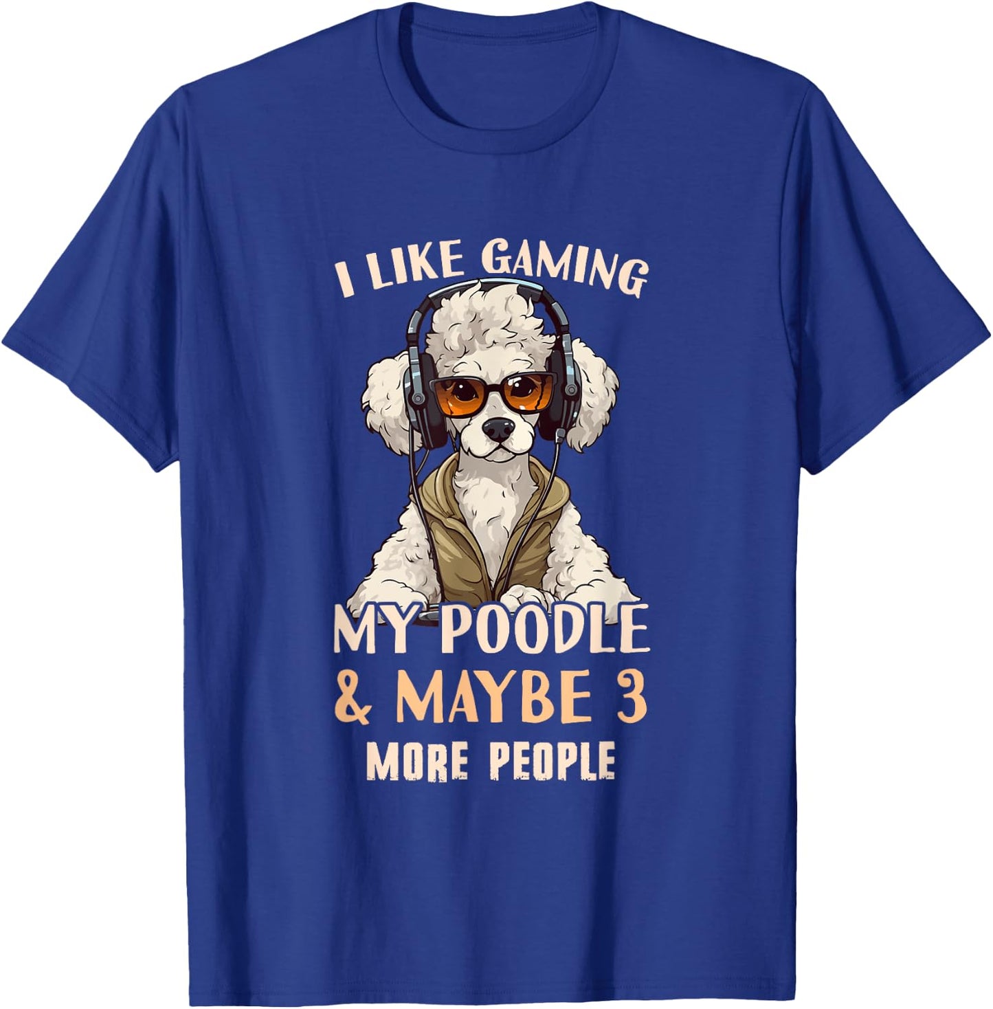 Poodle Dad - Poodle Gamer Outfit & Poodle Gaming T-Shirt - T-Shirt | Royal