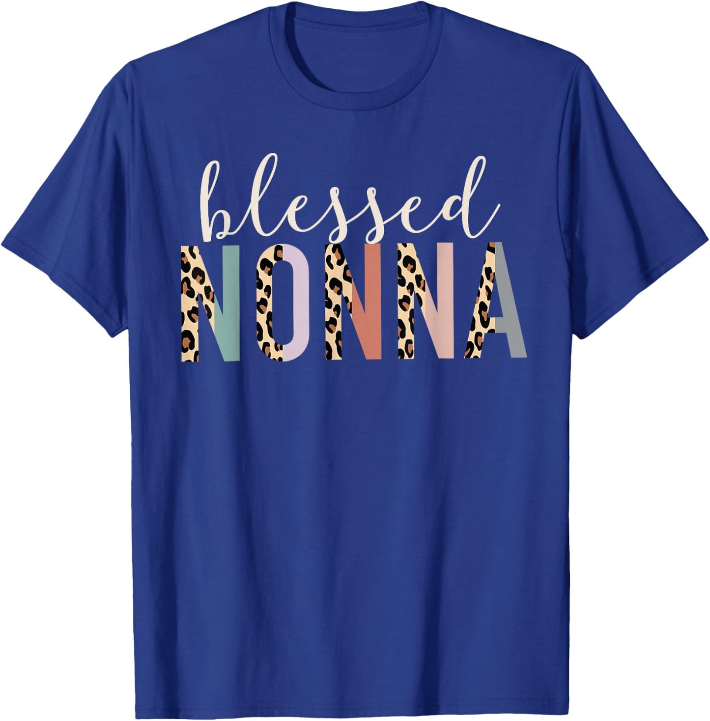 Blessed Nonna Cute Leopard Print T-Shirt - T-Shirt | Royal