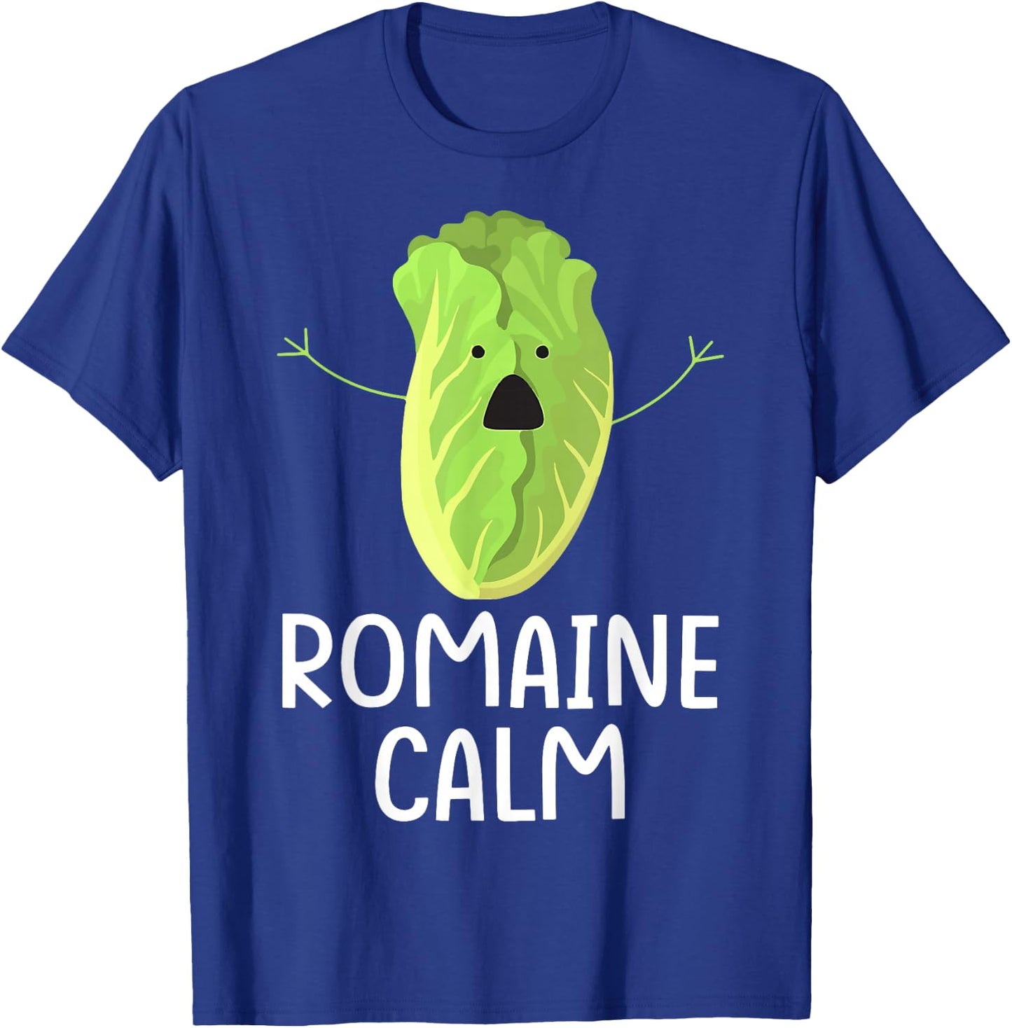 Funny Lettuce Vegetable Gardening Pun Romaine Calm Gardener T-Shirt - T-Shirt | Royal