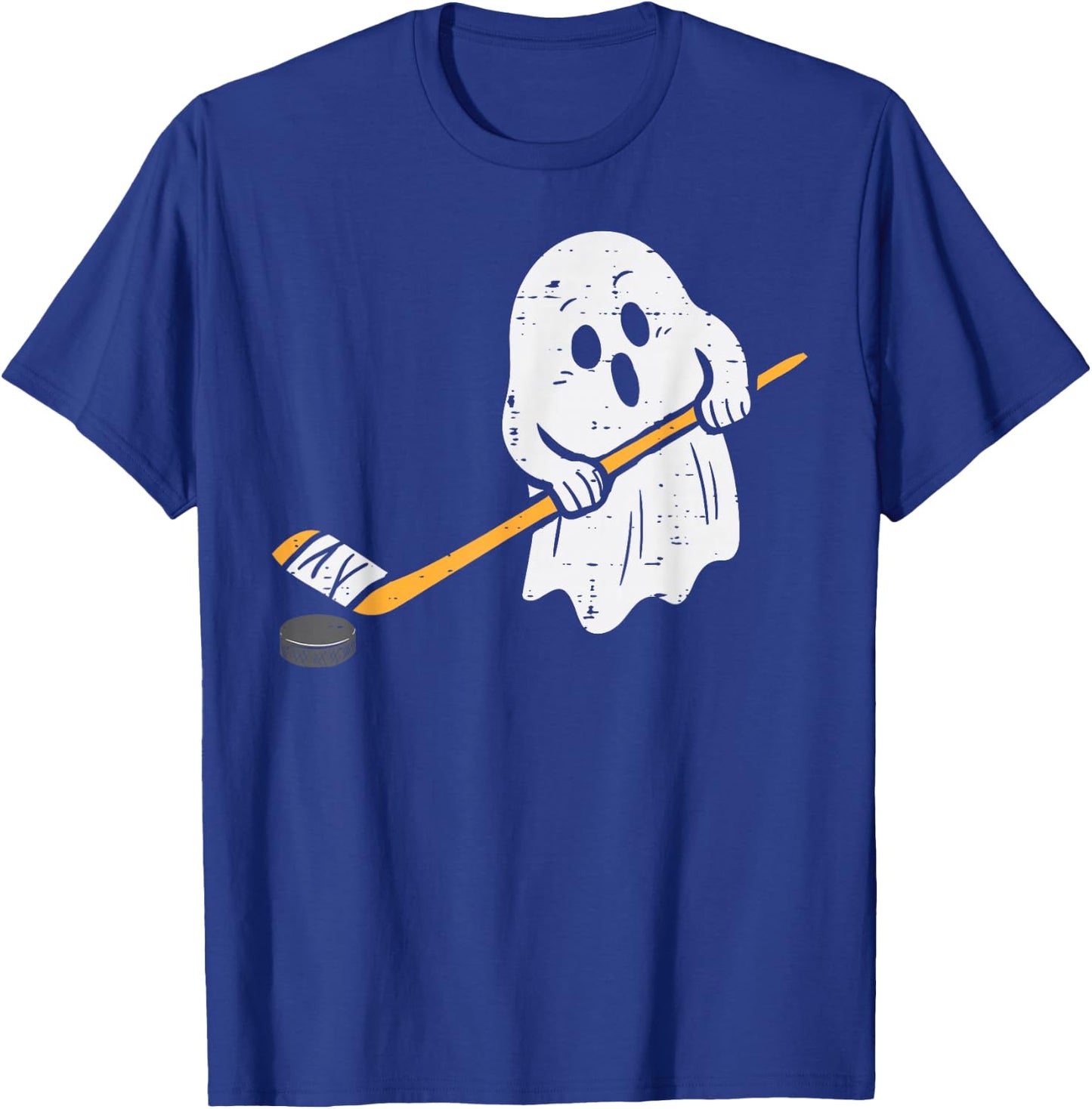 Ghost Playing Ice Hockey Halloween Costume Sports Men Boys T-Shirt - T-Shirt | Royal