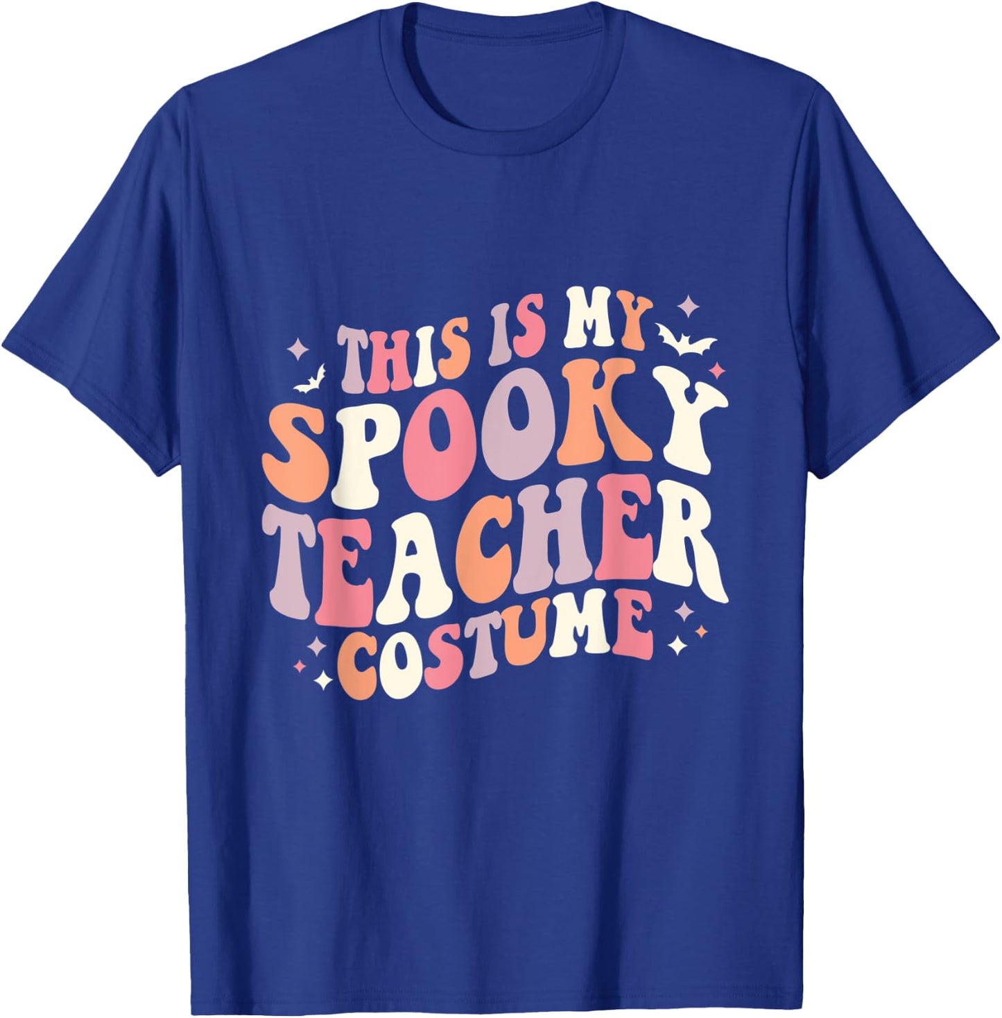 Retro Halloween This is my Spooky School Teacher Costume T-Shirt - T-Shirt | Royal