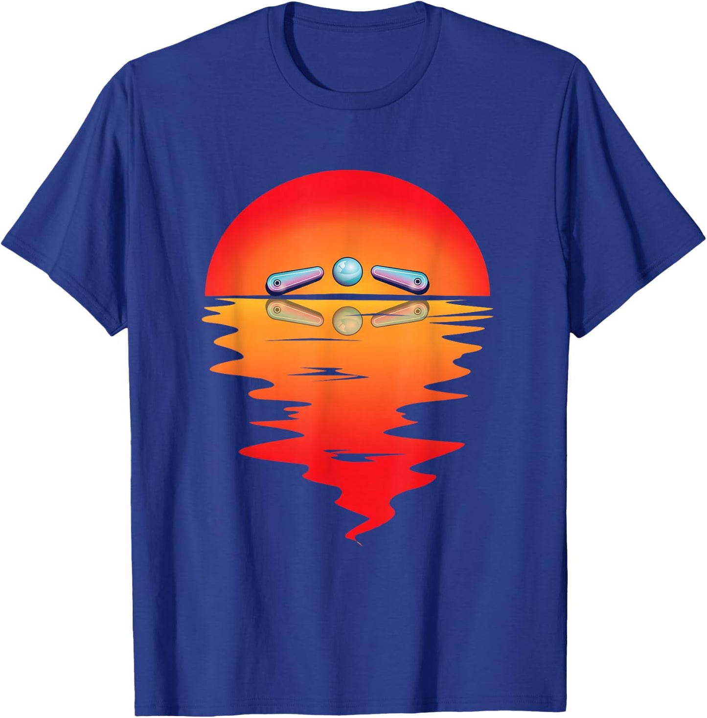 Flipper Ball Pinball Game Flipping Ball Sunset Pinball T-Shirt - T-Shirt | Royal