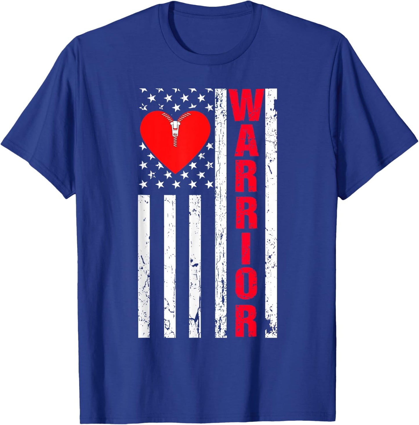 Open Heart Surgery Recovery Survivor Heart Warrior Men Women T-Shirt - T-Shirt | Royal