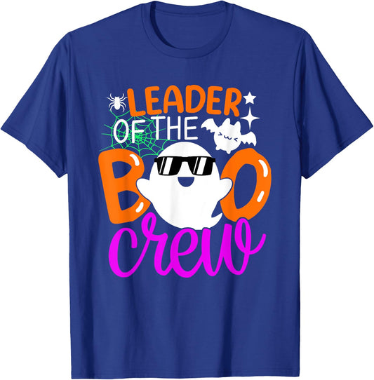 Leader Of The Boo Crew Shirt Funny Halloween Family Matching T-Shirt - T-Shirt | Royal