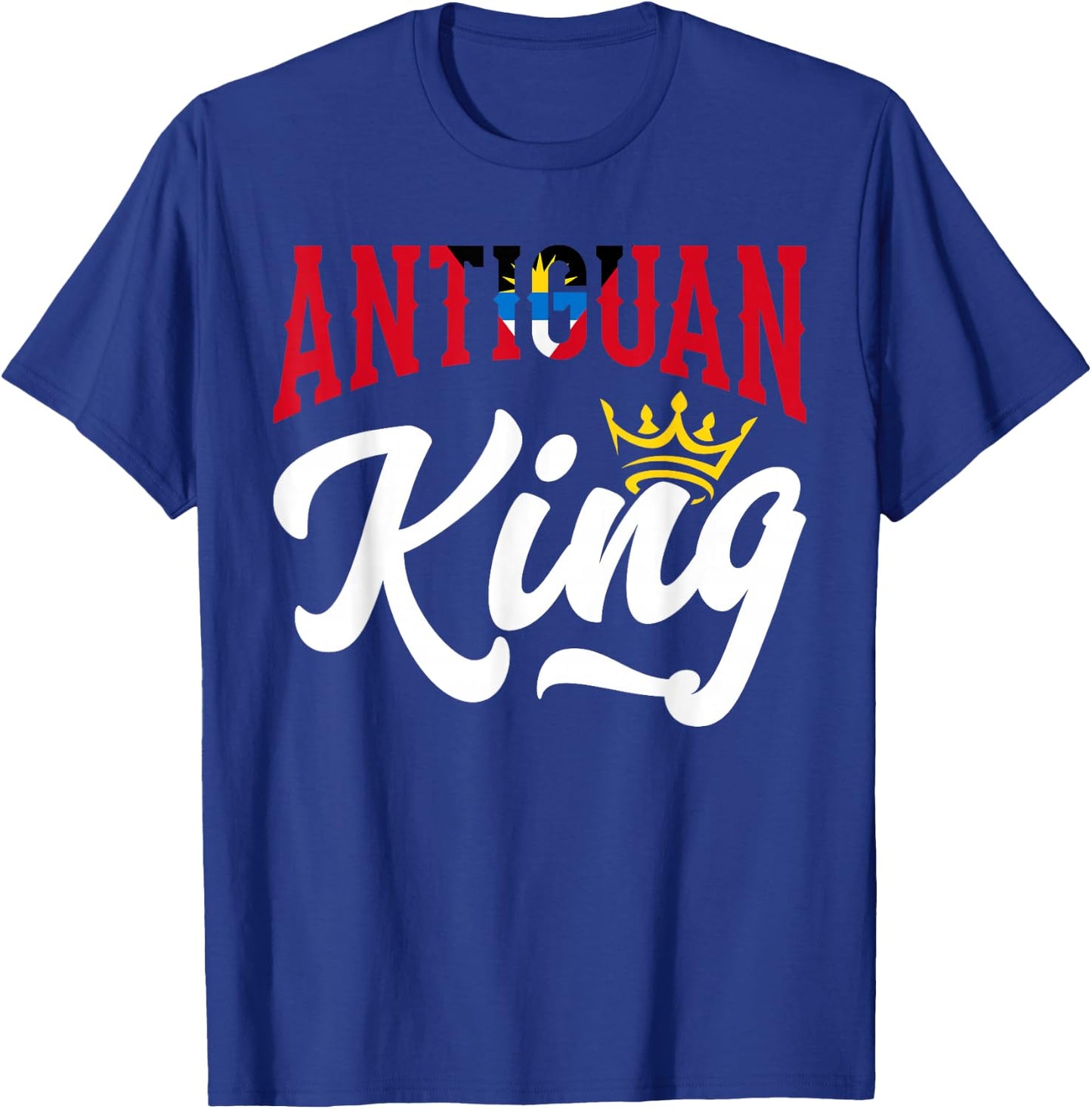Antiguan King Antigua And Barbuda Flag Antiguan T-Shirt - T-Shirt | Royal