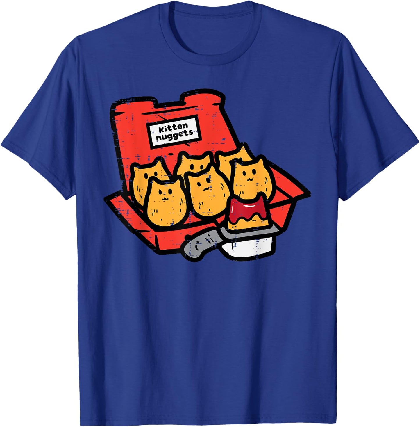 Kitten Nuggets Cute Fast Food Cat Food Lover Girls Boys Kids T-Shirt - T-Shirt | Royal