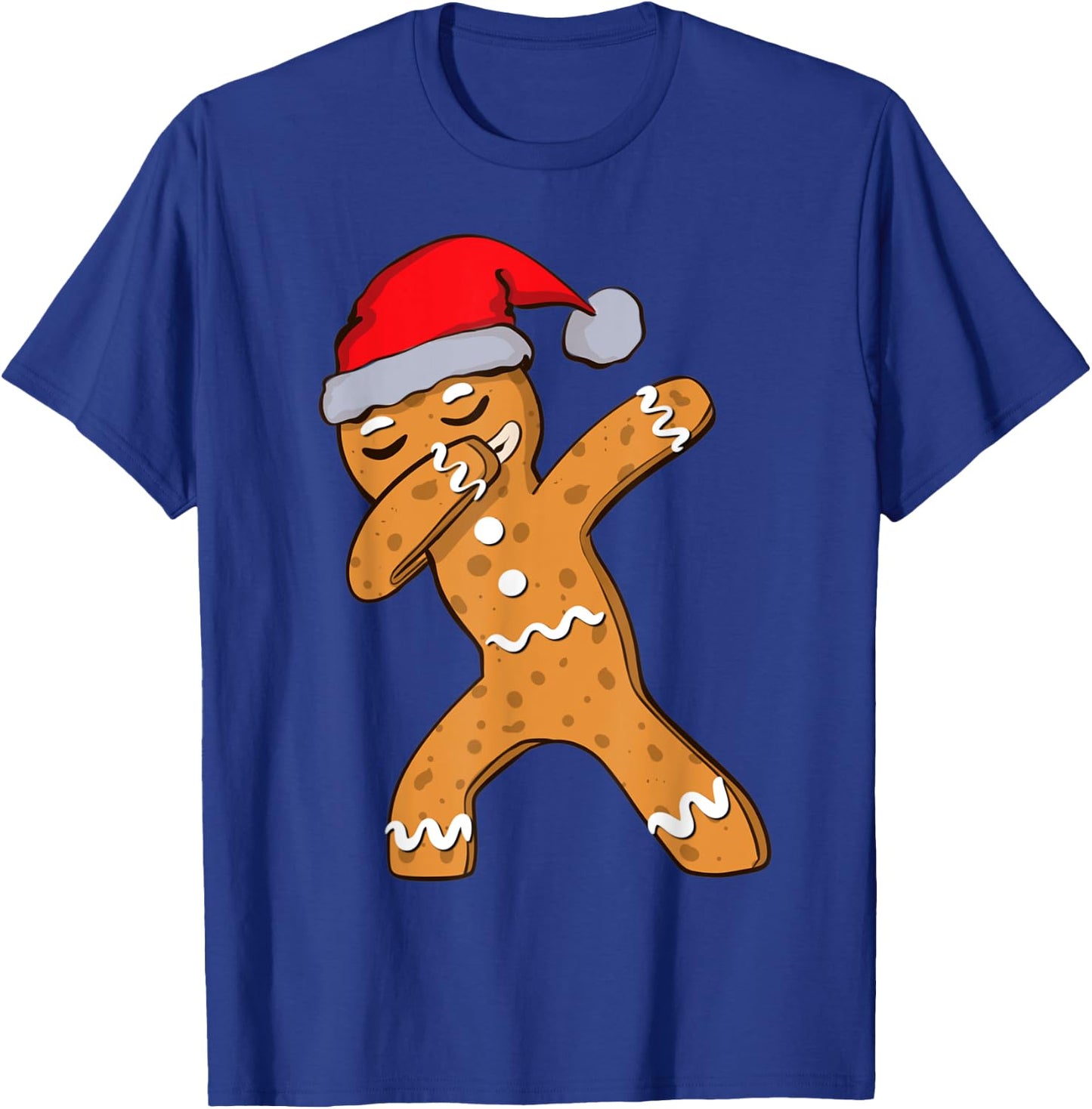 Kids Dabbing Dab Gingerbread Man Xmas Girls Boys Christmas T-Shirt - T-Shirt | Royal