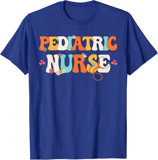 Cute Pediatric Nurse Apparel For Peds Nurse, Pediatric Nurse T-Shirt - T-Shirt | Royal