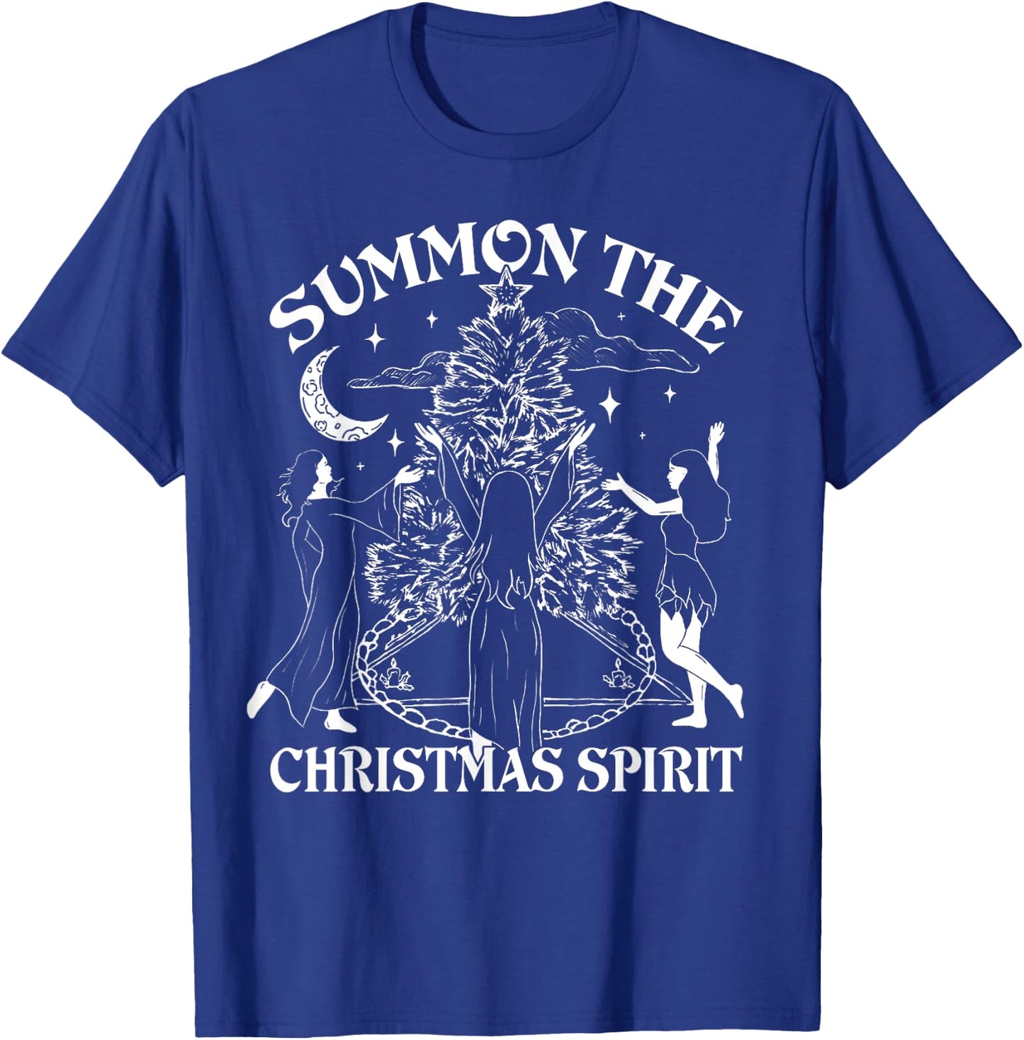 Summon The Christmas Spirit - Spread Holiday Magic T-Shirt - T-Shirt | Royal