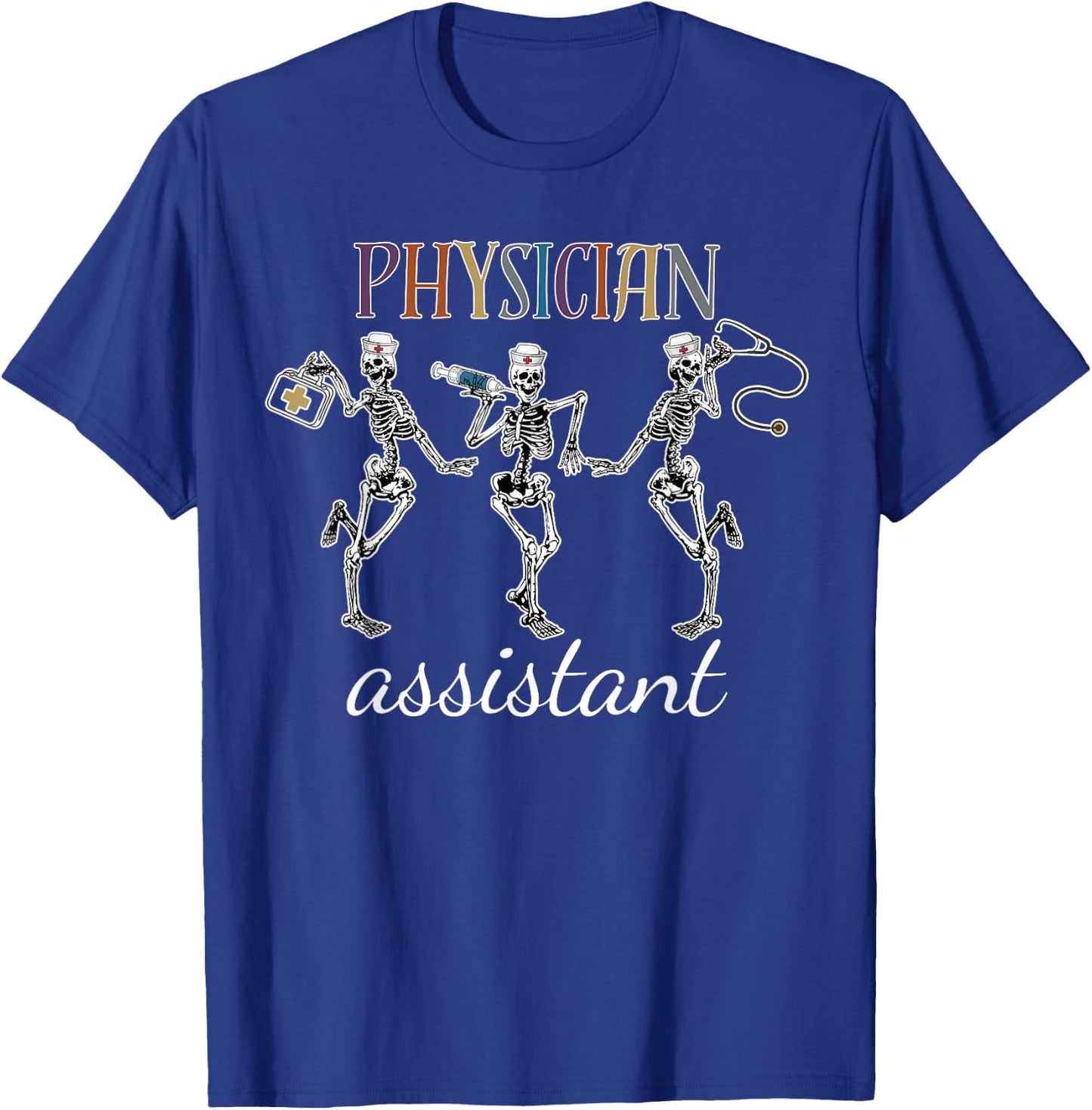 Skeleton Physician Assistant PA Student PA Doctor Graduation T-Shirt - T-Shirt | Royal