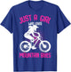Just A Girl Who Loves Mountain Bike MTB Downhill Biker Kids T-Shirt - T-Shirt | Royal